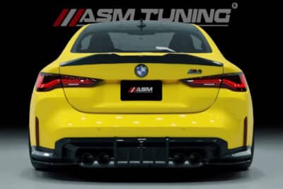 Carbon fibre ducktail spoiler and GT wing for BMW M3 G80 and M4 G82 – ASM Tuning aero upgrades with CFD-tested rear downforce