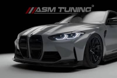 Dry carbon fibre front splitter lip for BMW M3 G80 and M4 G82 – CFD-tested performance part by ASM Tuning